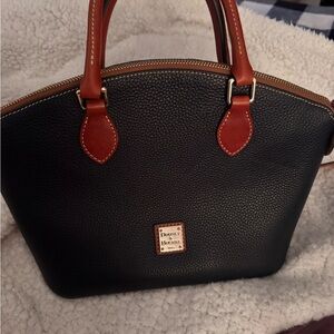 Dooney & Bourke Navy and Tan Satchel and Clutch Wallet